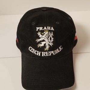 Praha Czech Republic Black Adjustable Ballcap